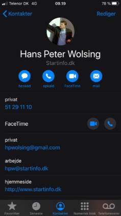 Brug din telefons kontakter og send så en SMS til din nye kunde